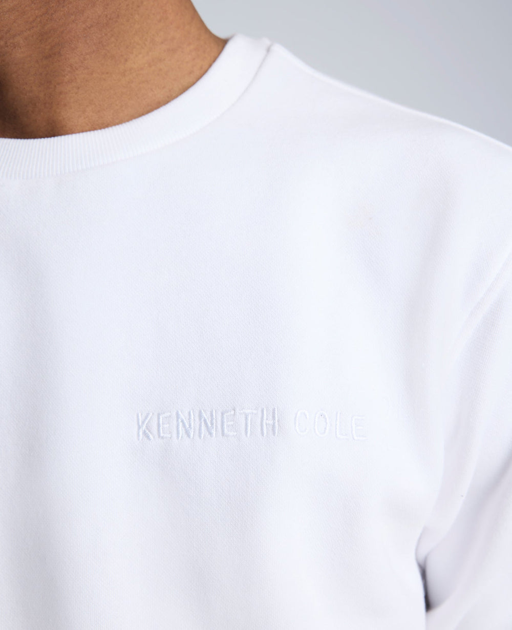 Kenneth Cole Shop Kenneth Cole Logo Sweatshirt White | Exclusive Pullover | WHITE
