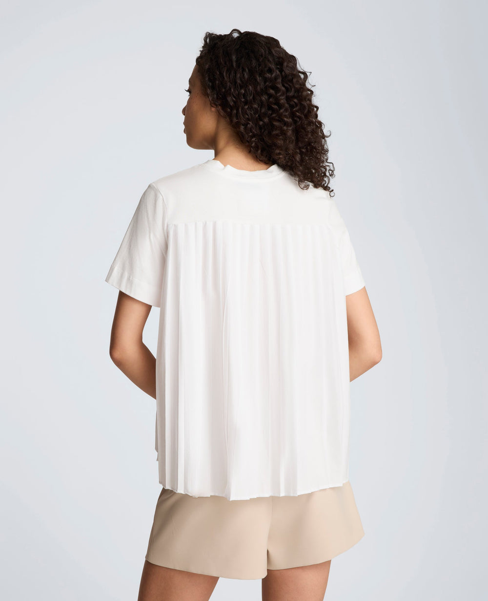 Kenneth Cole Pleated Asymmetrical Hem Tee – Pure White | Kenneth Cole | PURE WHITE