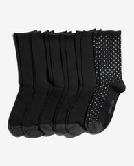 Kenneth Cole Shop Tiny Dot Crew Socks 6-Pack Black | Kenneth Cole | BLACK