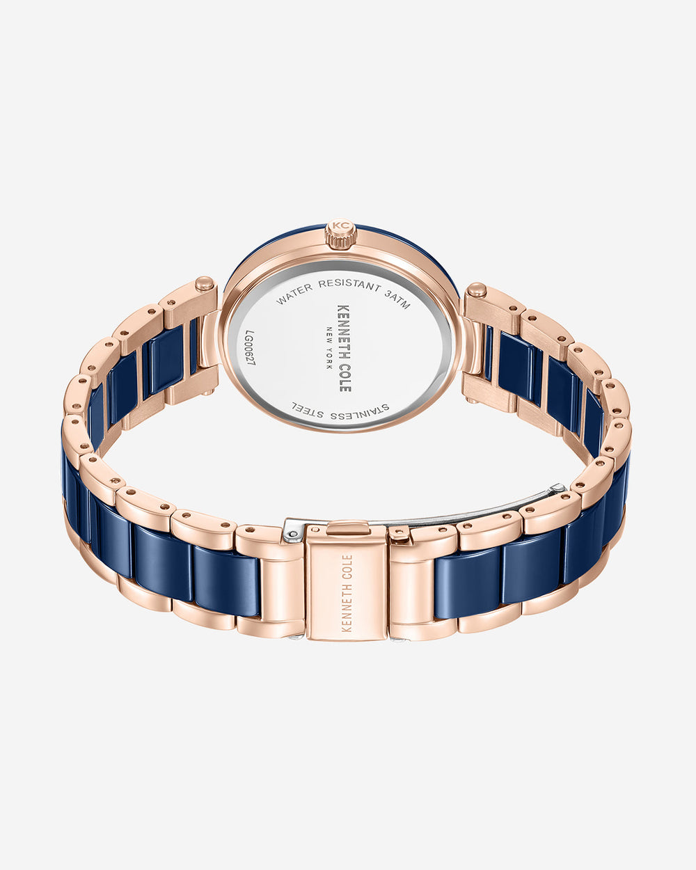 Kenneth Cole Shop Women’s Two-Tone Blue Ceramic Bracelet Watch | KC | BLUE / ROSE GOLD