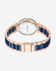 Kenneth Cole Shop Women’s Two-Tone Blue Ceramic Bracelet Watch | KC | BLUE / ROSE GOLD