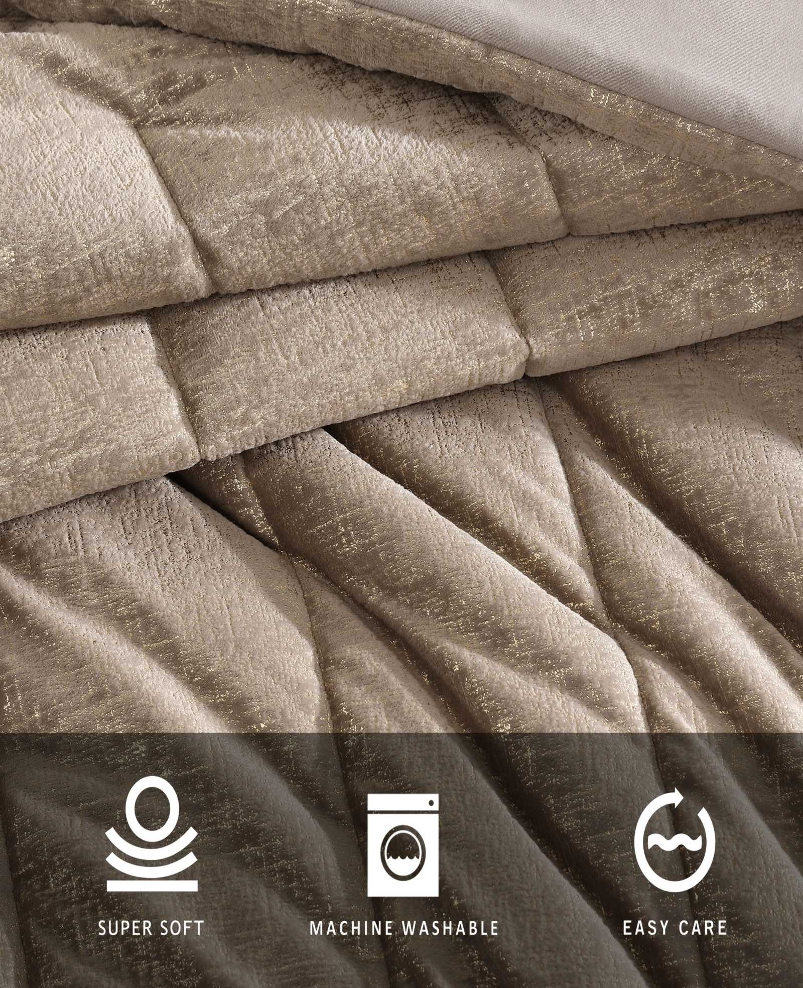 Kenneth Cole Banks Natural Comforter-Sham Set | BROWN