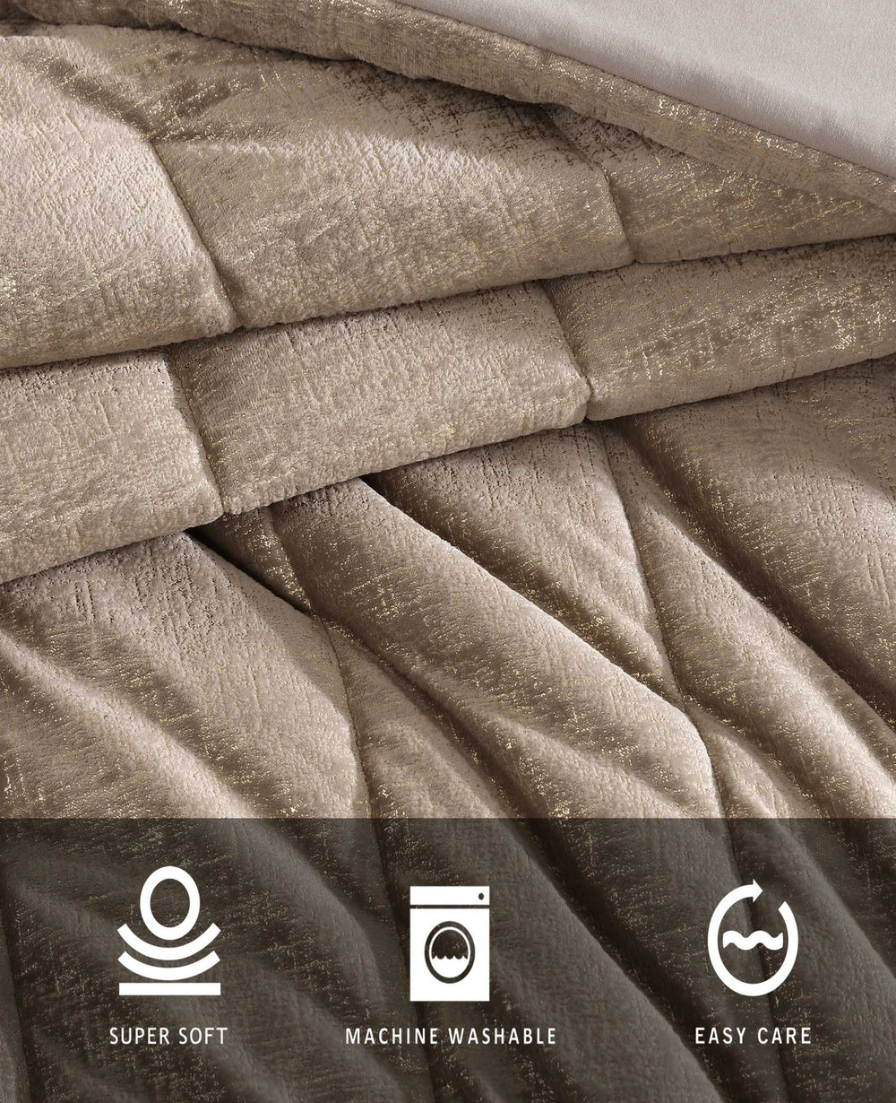 Kenneth Cole Banks Natural Comforter-Sham Set | BROWN