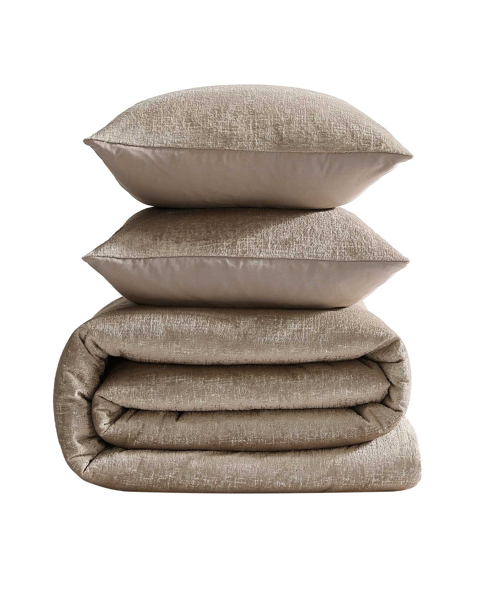 Kenneth Cole Banks Natural Comforter-Sham Set | BROWN