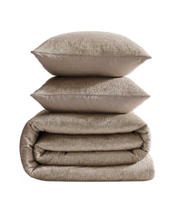 Kenneth Cole Banks Natural Comforter-Sham Set | BROWN