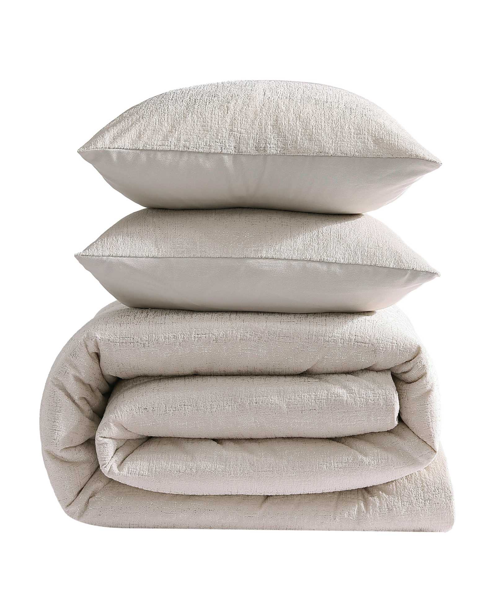 Kenneth Cole Banks Natural Comforter-Sham Set | IVORY