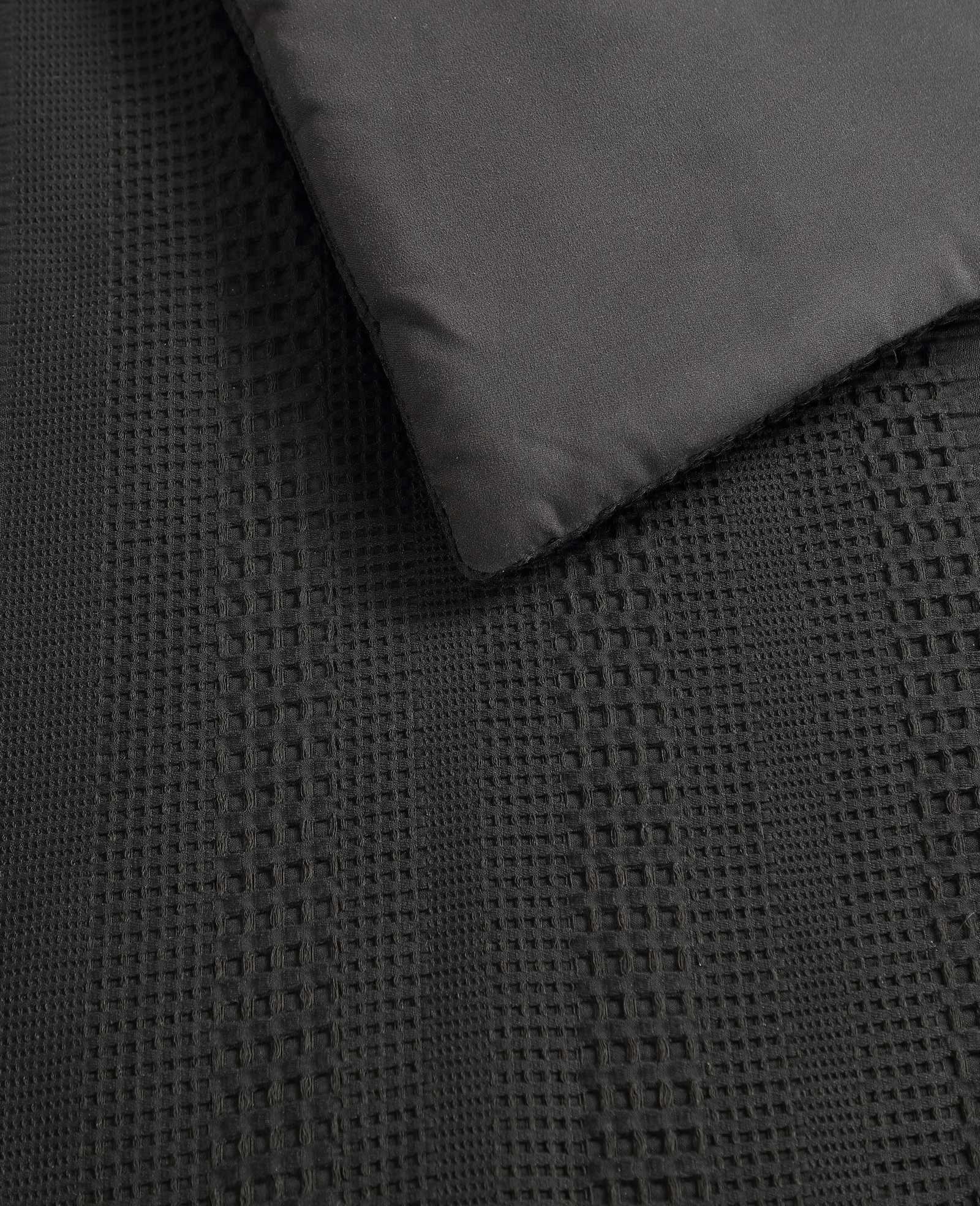 Kenneth Cole Variegated Waffle Comforter Set | BLACK
