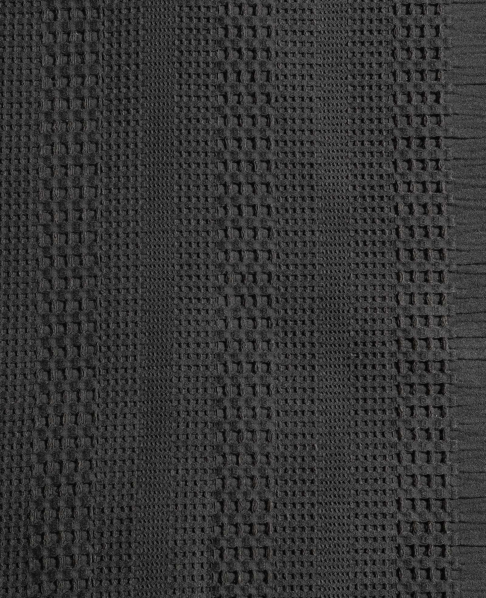 Kenneth Cole Variegated Waffle Comforter Set | BLACK