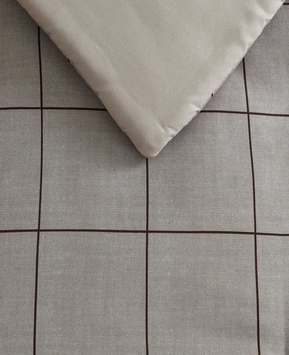Kenneth Cole Holden Grid Comforter Set | BROWN