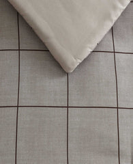 Kenneth Cole Holden Grid Comforter Set | BROWN