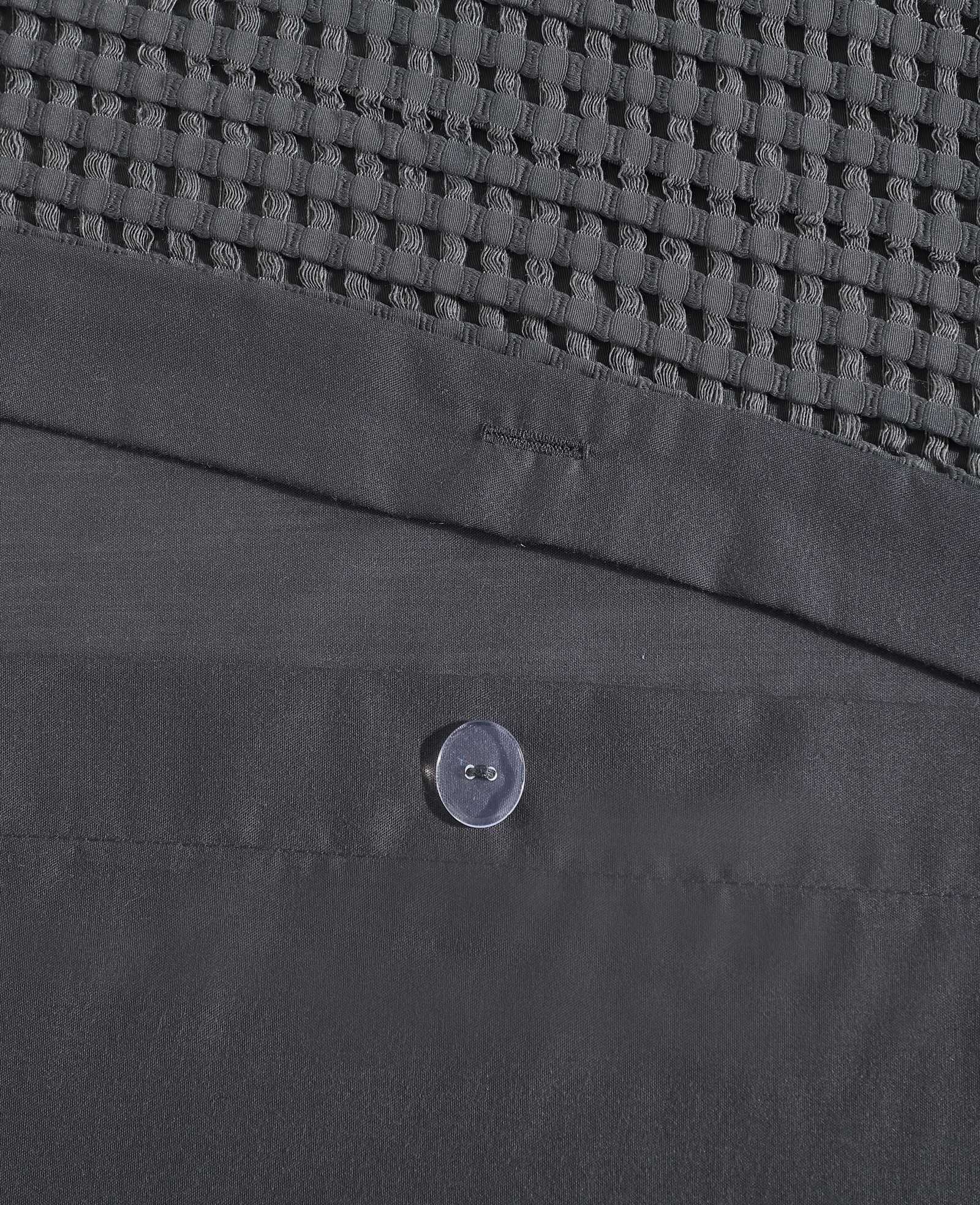 Kenneth Cole Solid Waffle Duvet Set | CHARCOAL