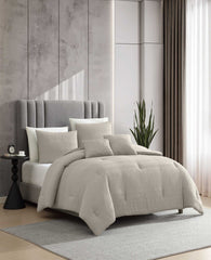 Kenneth Cole Variegated Waffle Comforter Set | BEIGE
