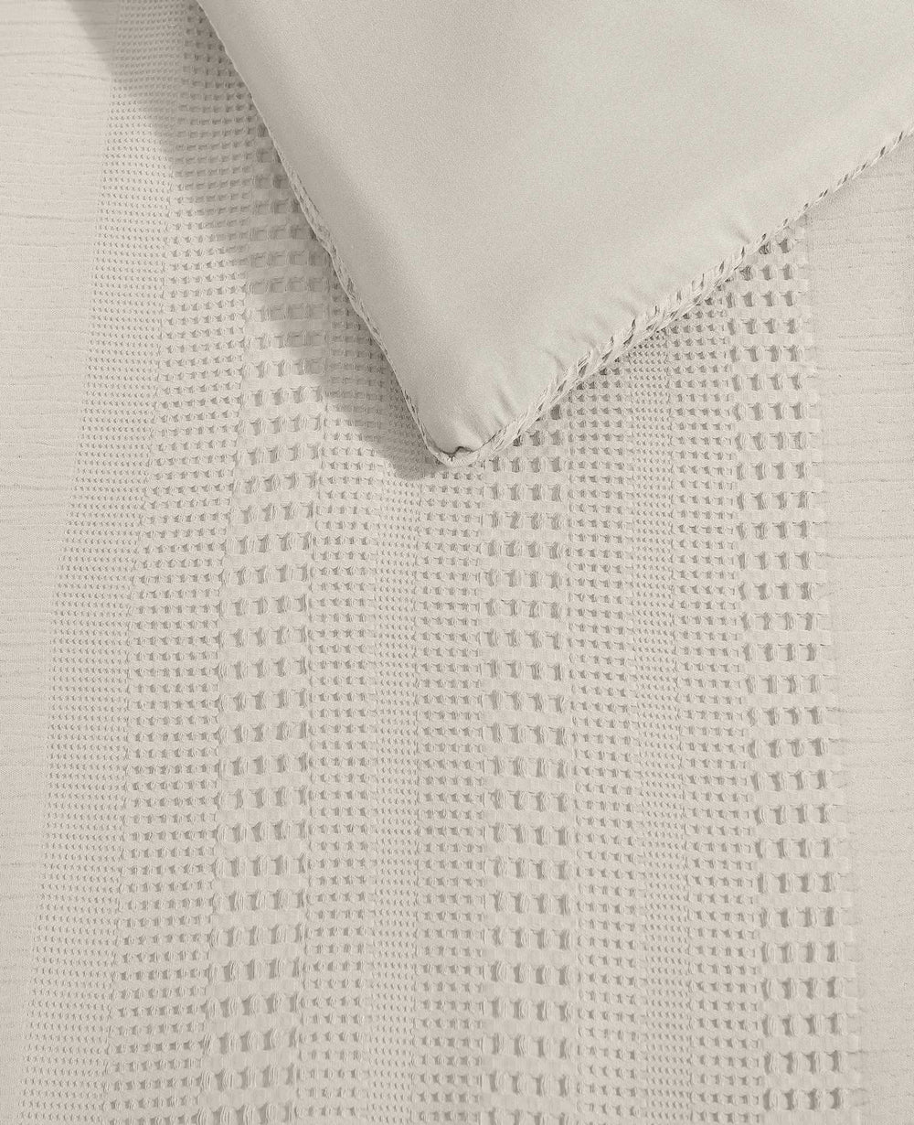 Kenneth Cole Variegated Waffle Comforter Set | BEIGE