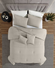 Kenneth Cole Variegated Waffle Comforter Set | BEIGE