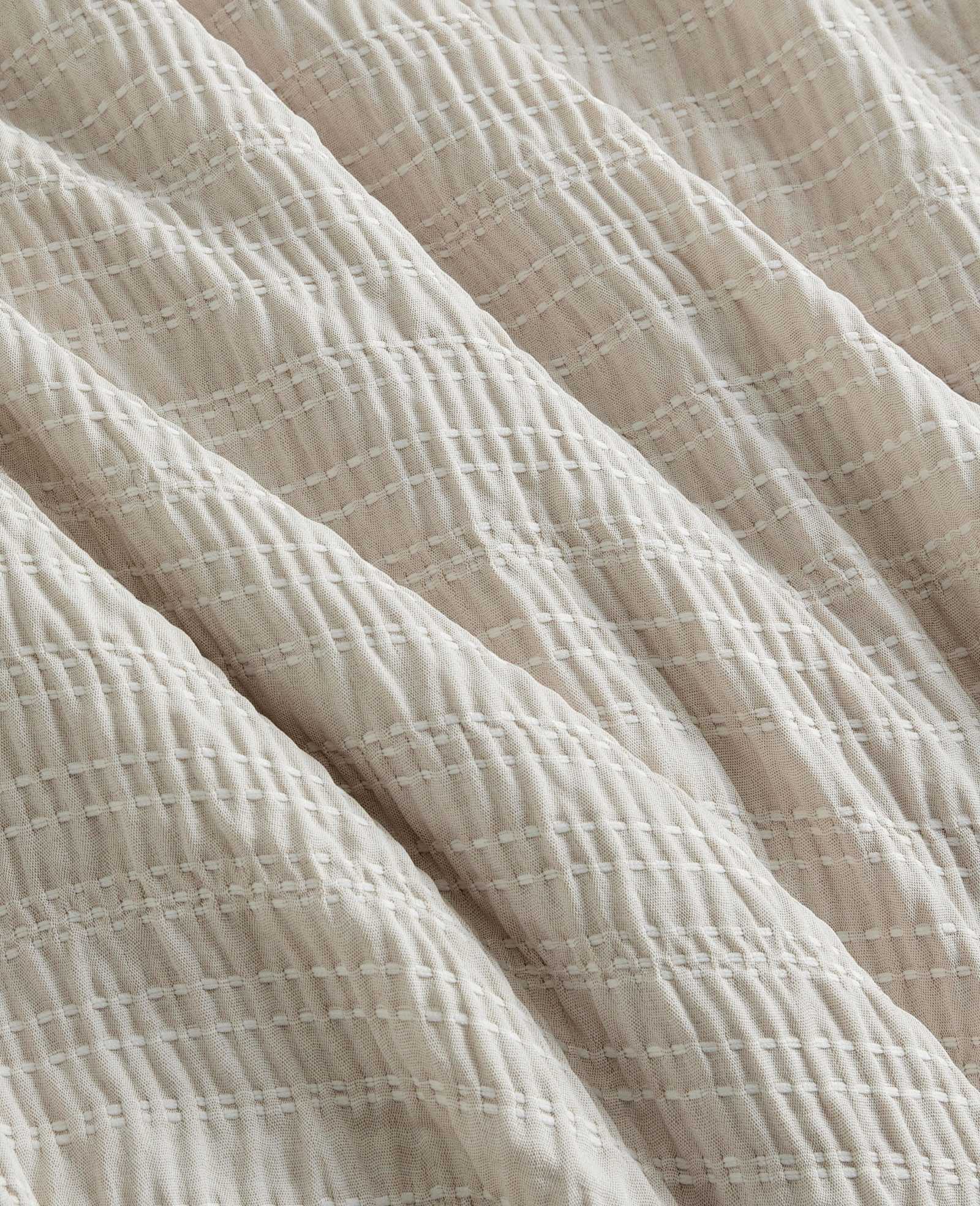 Kenneth Cole Stitched Gauze Duvet Set | BEIGE
