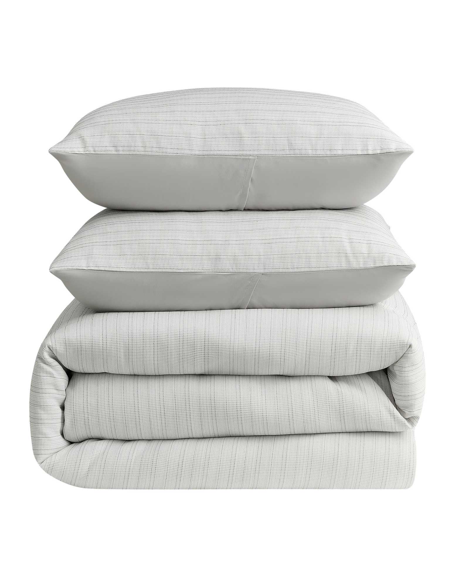 Kenneth Cole Space Dye Grid Comforter Set | GREY