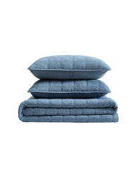 Kenneth Cole Stonewashed Quilt Set | BLUE
