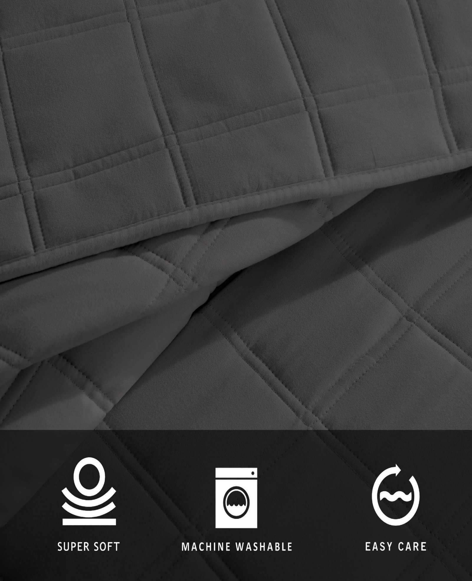 Kenneth Cole Stonewashed Quilt Set | CHARCOAL