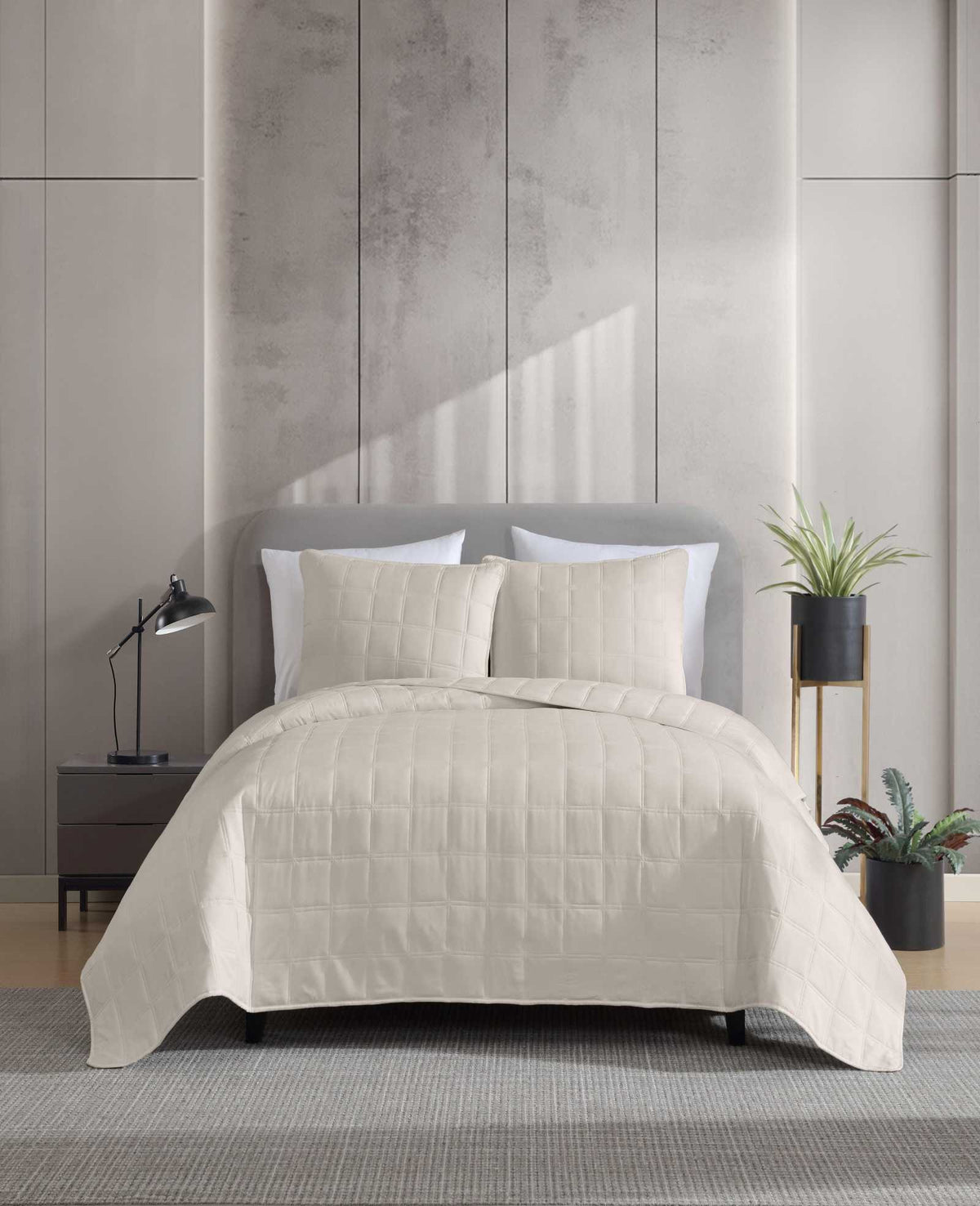 Kenneth Cole Stonewashed Quilt Set | BEIGE