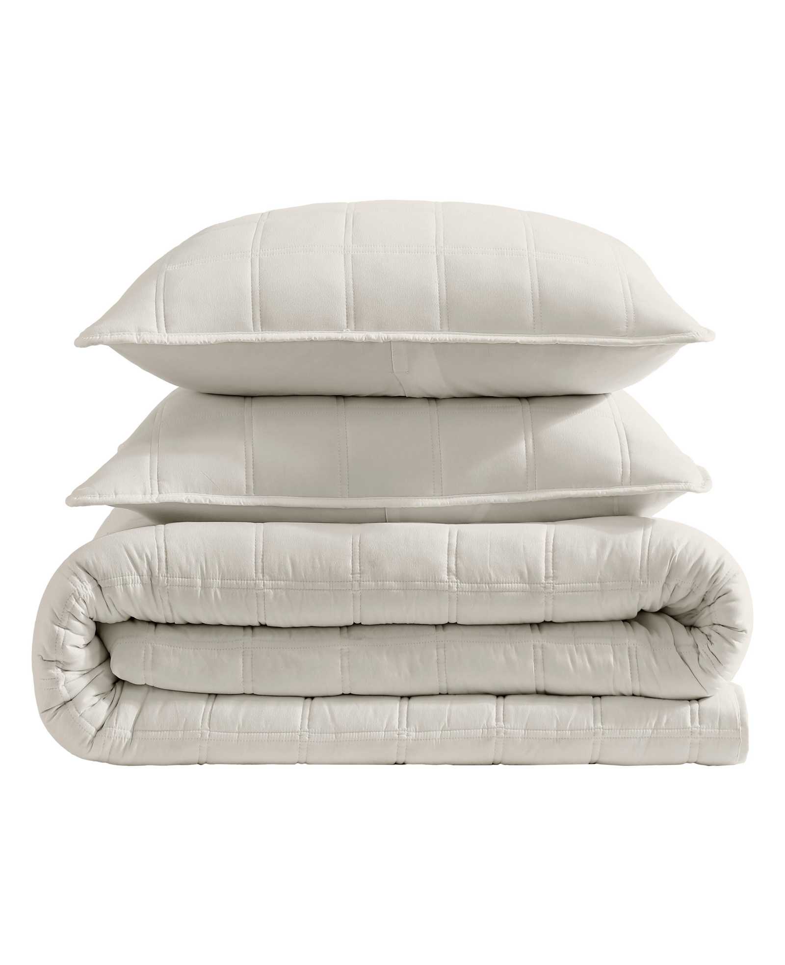 Kenneth Cole Stonewashed Quilt Set | BEIGE
