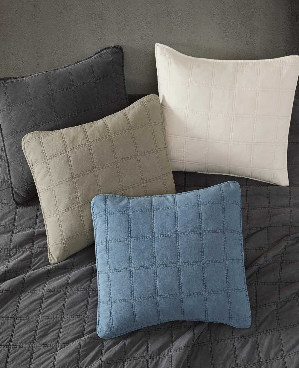 Kenneth Cole Stonewashed Quilt Set | BEIGE