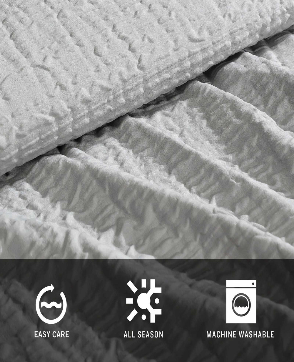 Kenneth Cole Serenity Wavy Lines Duvet Cover Set | GREY