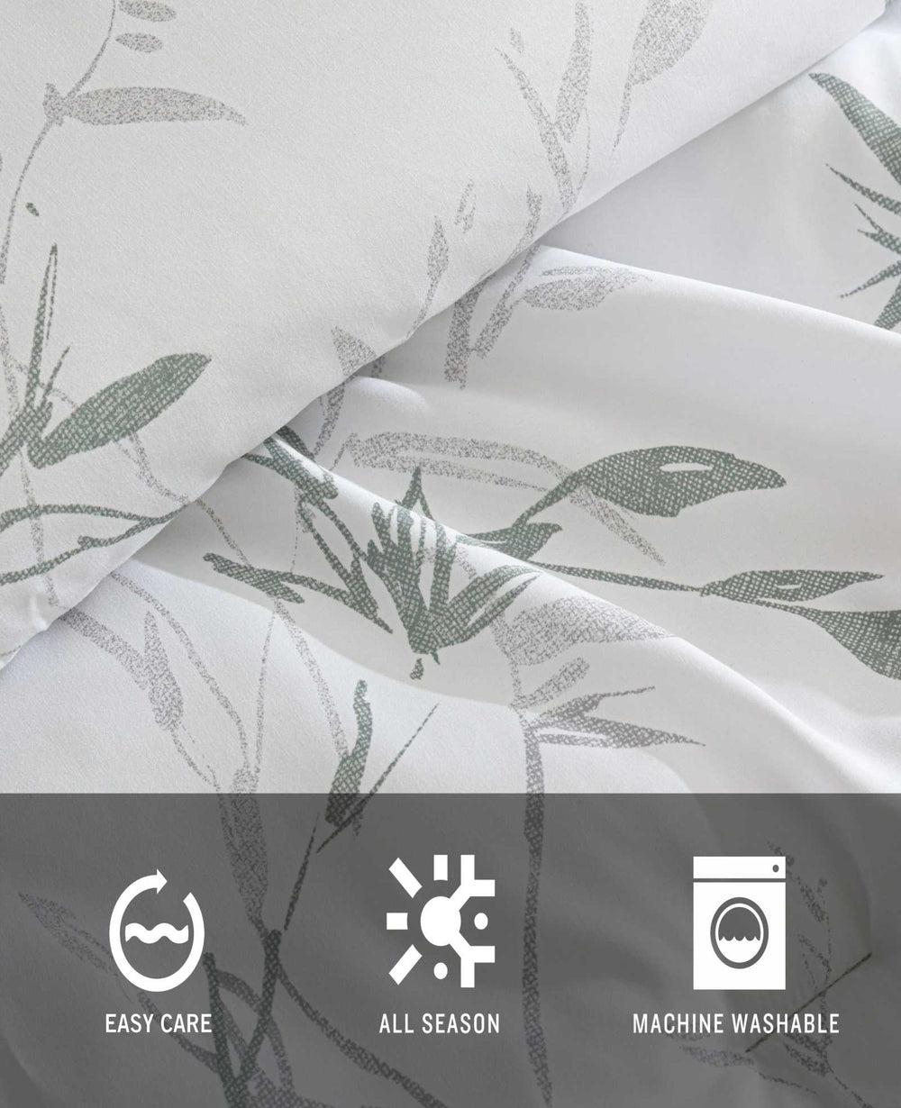 Kenneth Cole Ink Wash Vine Comforter + Sham Set | GREEN