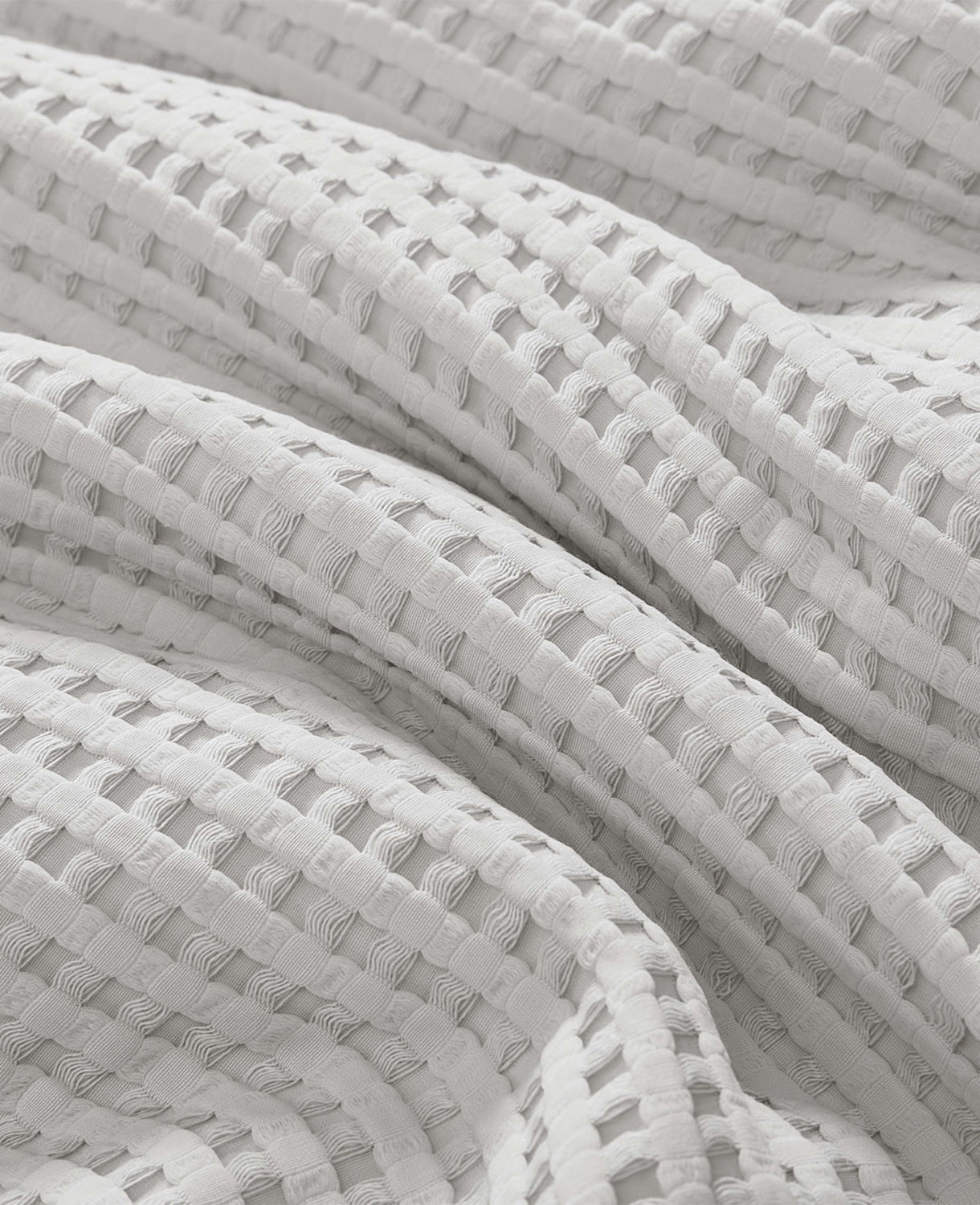 Kenneth Cole Shop Reversible Grey Waffle Duvet Cover Set | KC Home | GREY