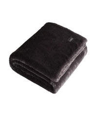 Kenneth Cole Faux Fur Solid Throw Blanket | BROWN
