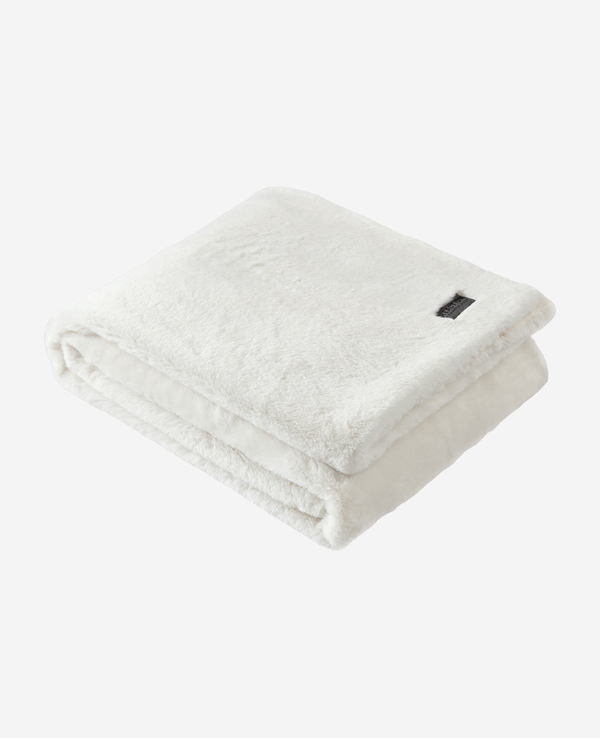 Kenneth Cole Faux Fur Solid Throw Blanket | WHITE