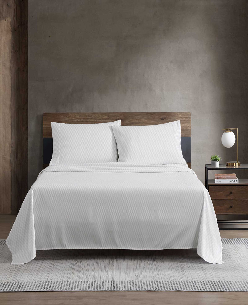 Kenneth Cole Wavy Checker Sheet Set | GREY