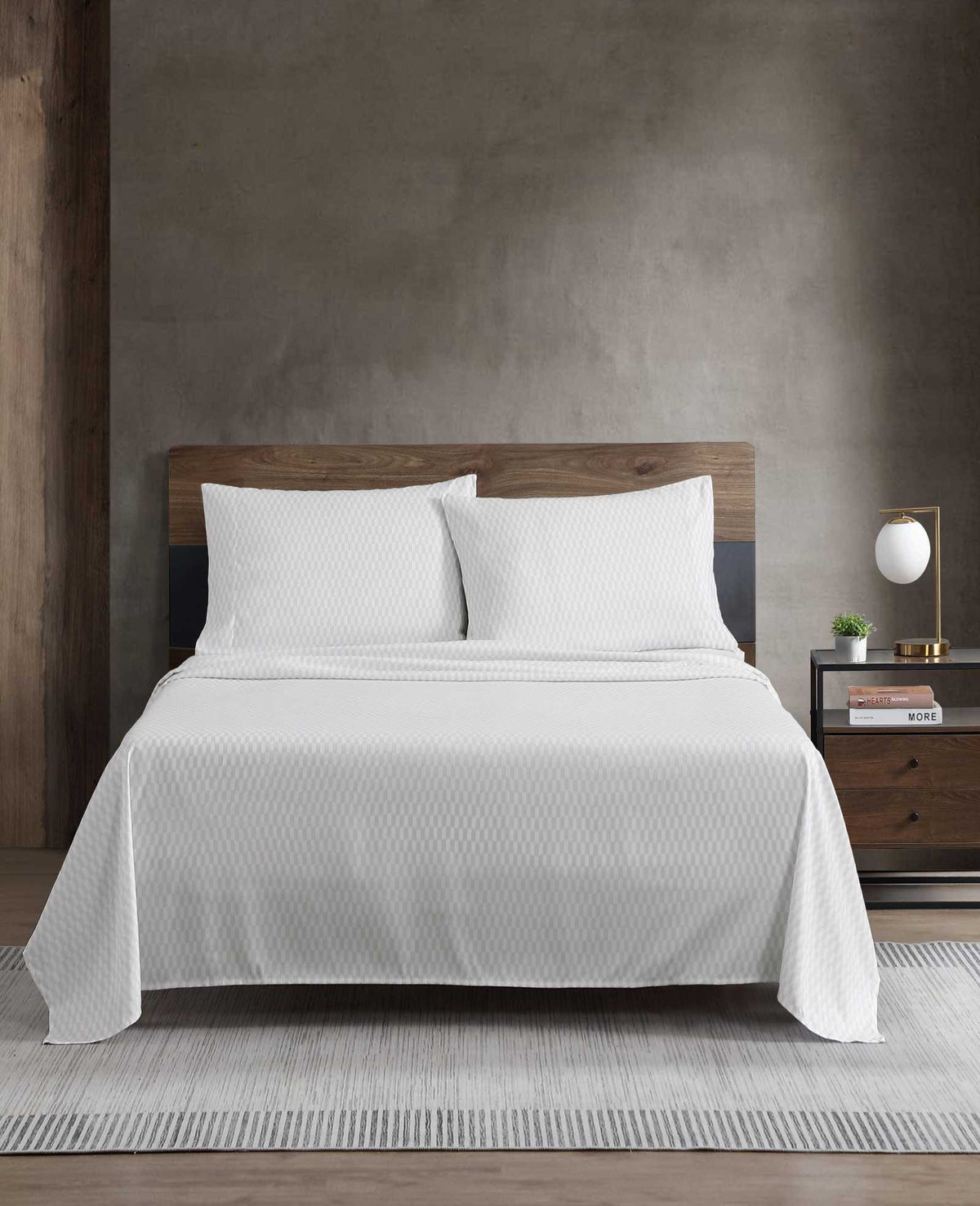 Kenneth Cole Wavy Checker Sheet Set | GREY