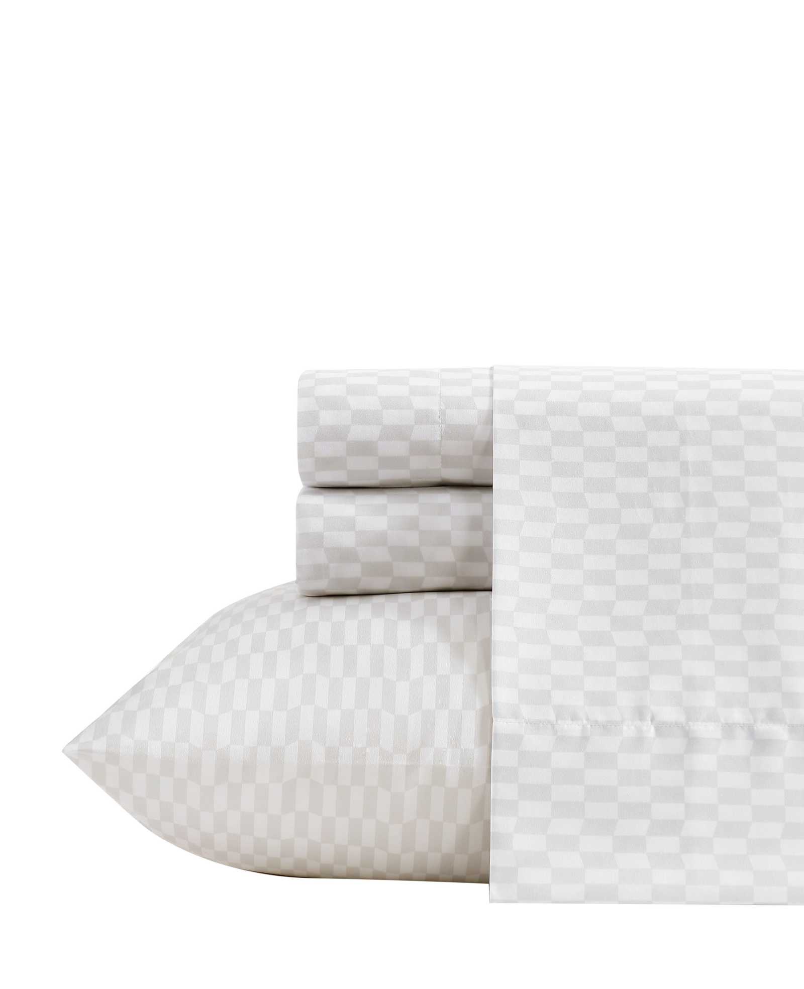 Kenneth Cole Wavy Checker Sheet Set | GREY