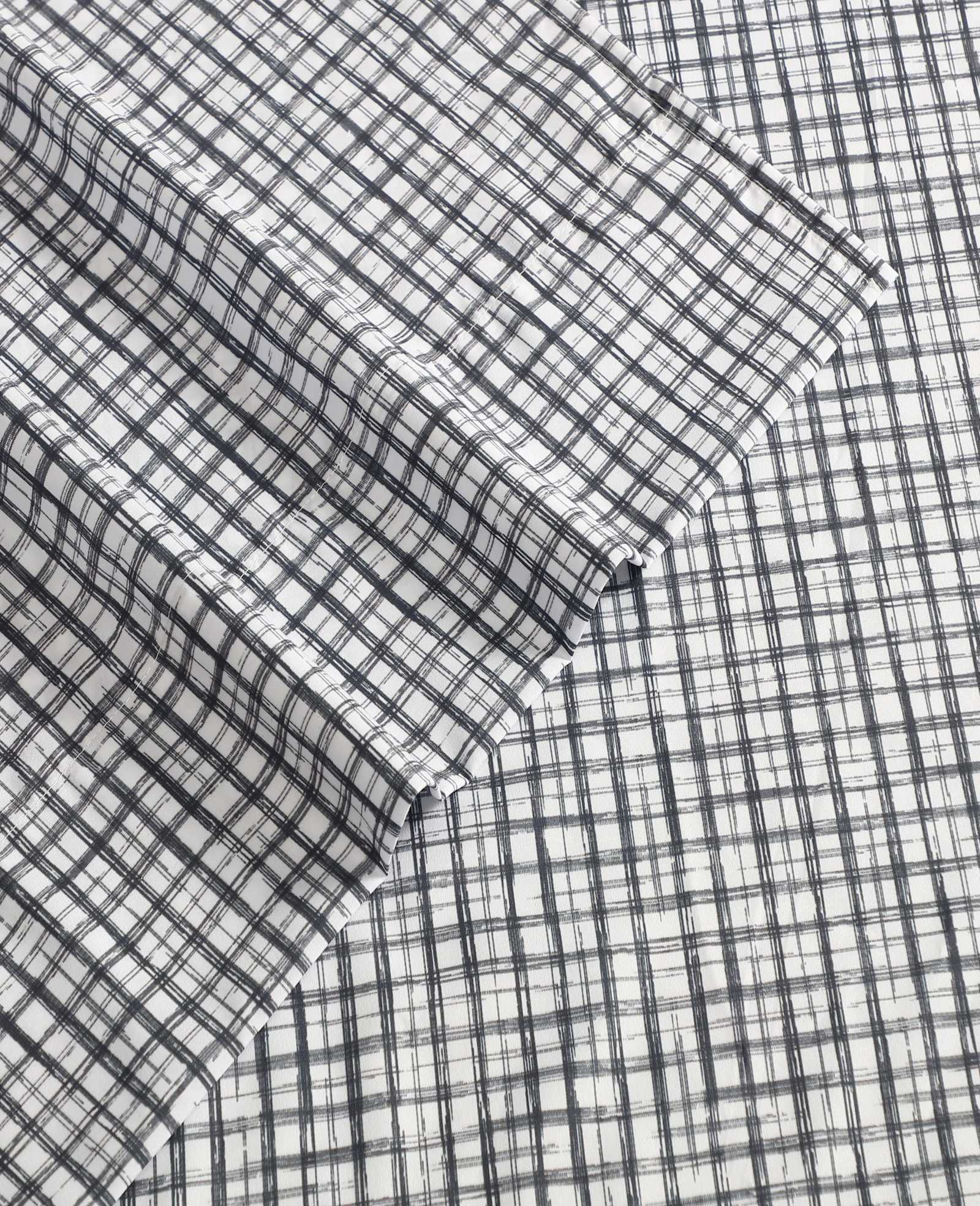 Kenneth Cole Sketchy Check Sheet Set | CHARCOAL