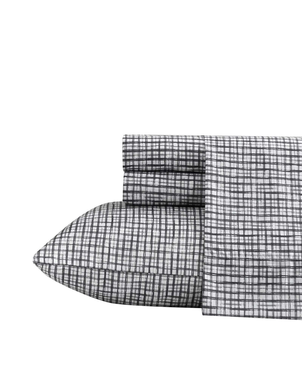 Kenneth Cole Sketchy Check Sheet Set | CHARCOAL