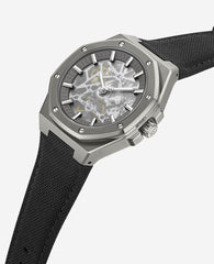 Kenneth Cole Skeleton Automatic Nylon Strap Watch | GUN