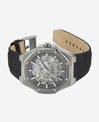 Kenneth Cole Skeleton Automatic Nylon Strap Watch | GUN