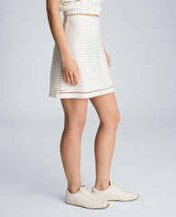 Kenneth Cole Pull On A-Line Mini Skirt | PURE WHITE