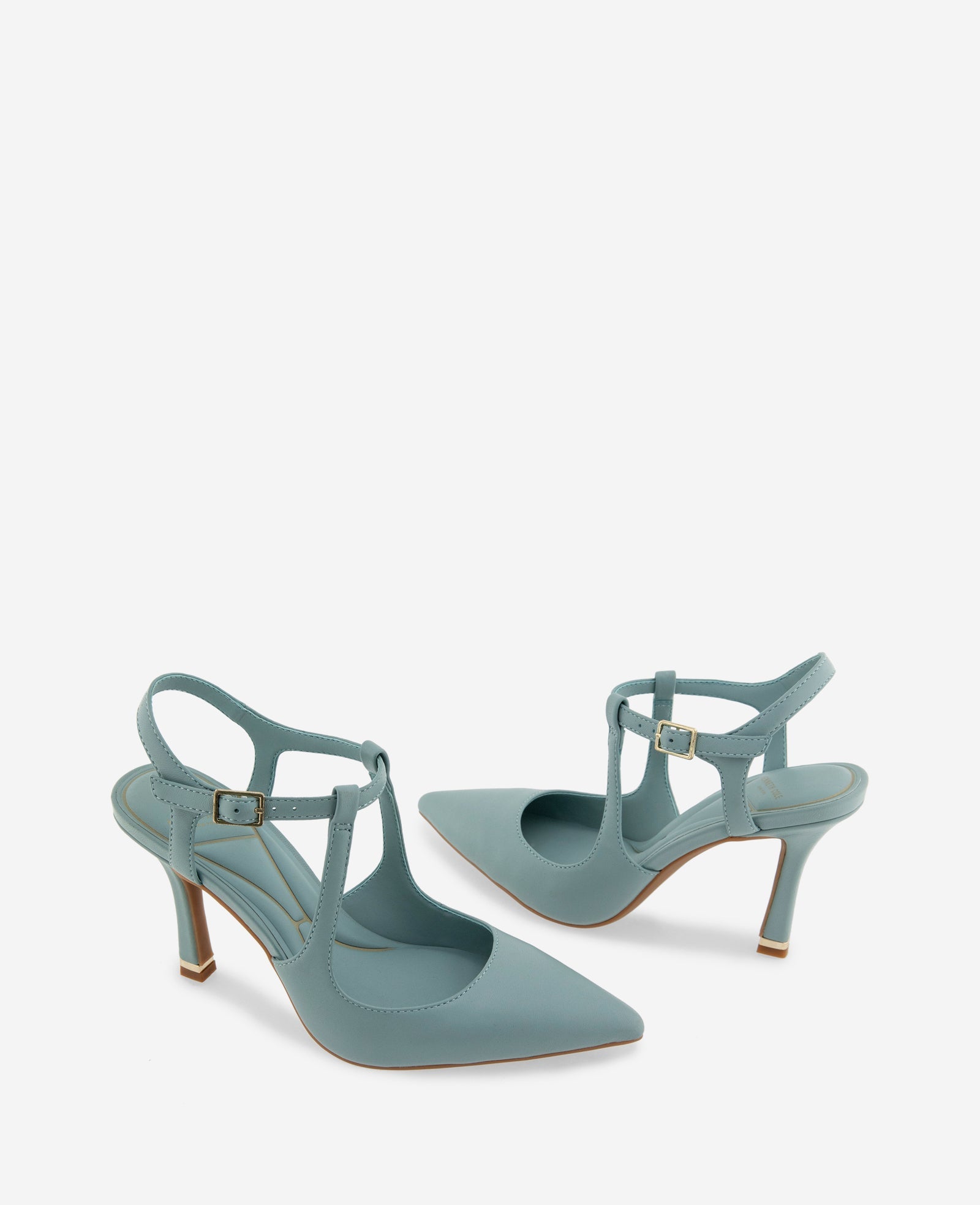 Kenneth Cole Romi Leather Ankle Slingback Heel | ICE BLUE LEATHER