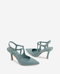 Kenneth Cole Romi Leather Ankle Slingback Heel | ICE BLUE LEATHER