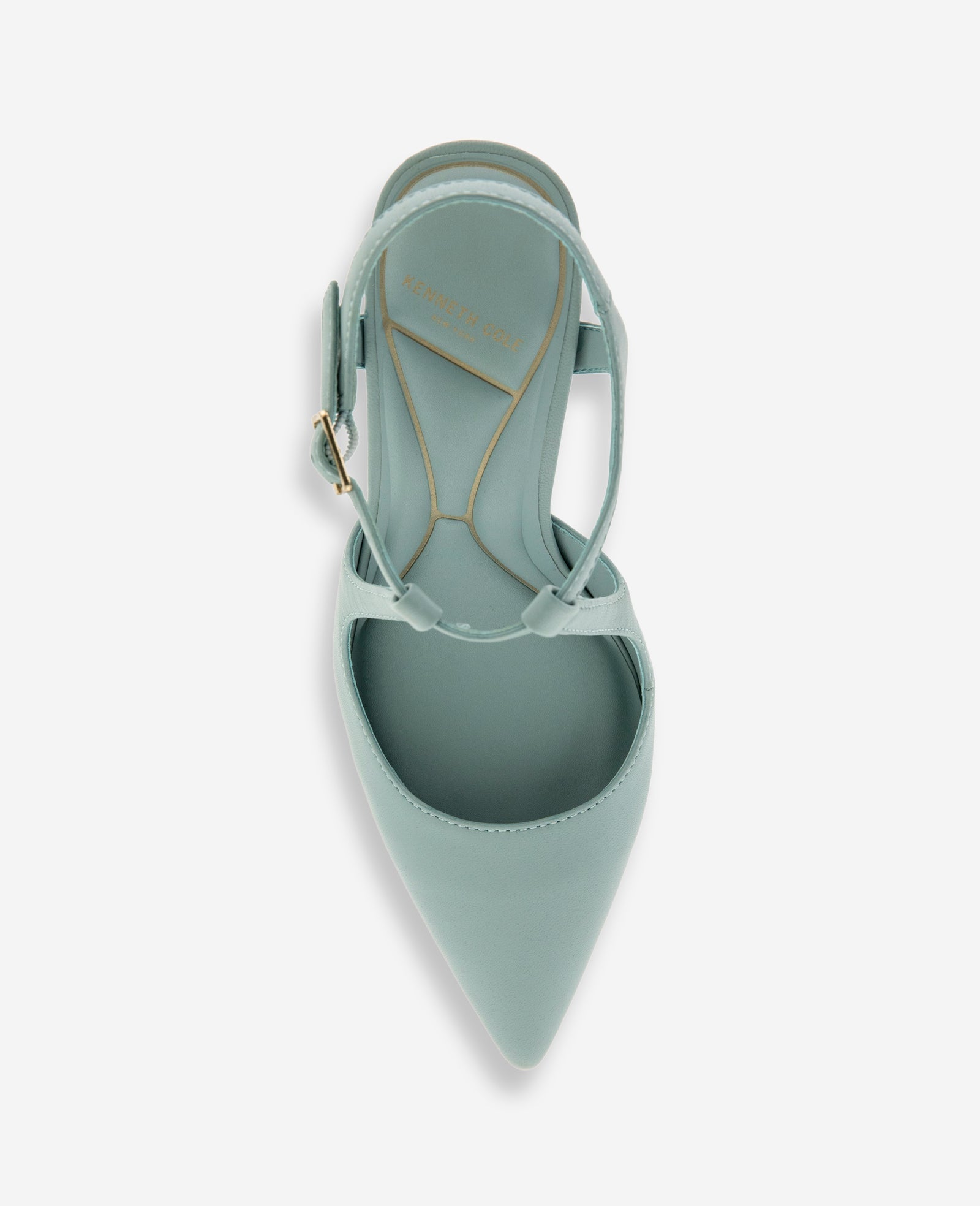 Kenneth Cole Romi Leather Ankle Slingback Heel | ICE BLUE LEATHER