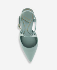 Kenneth Cole Romi Leather Ankle Slingback Heel | ICE BLUE LEATHER