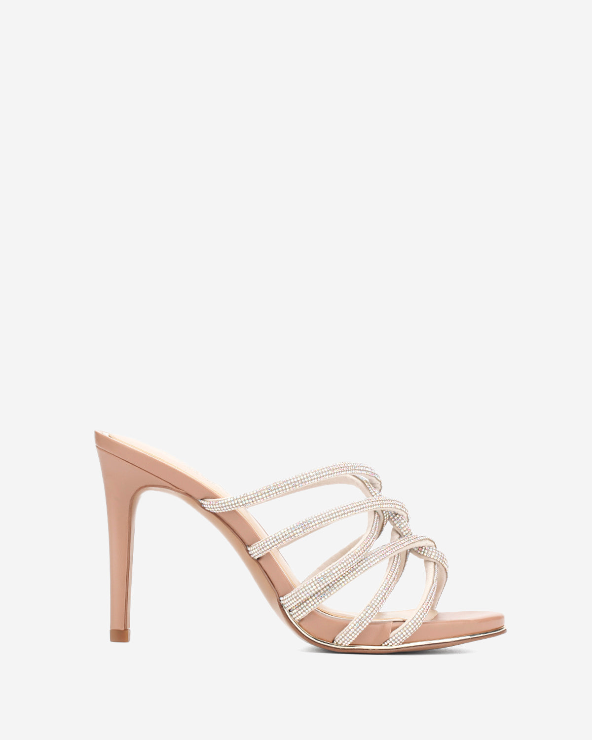 Kenneth Cole Brooke 95 Silver Jeweled Heel – Twisted Strap | Kenneth Cole | SILVER