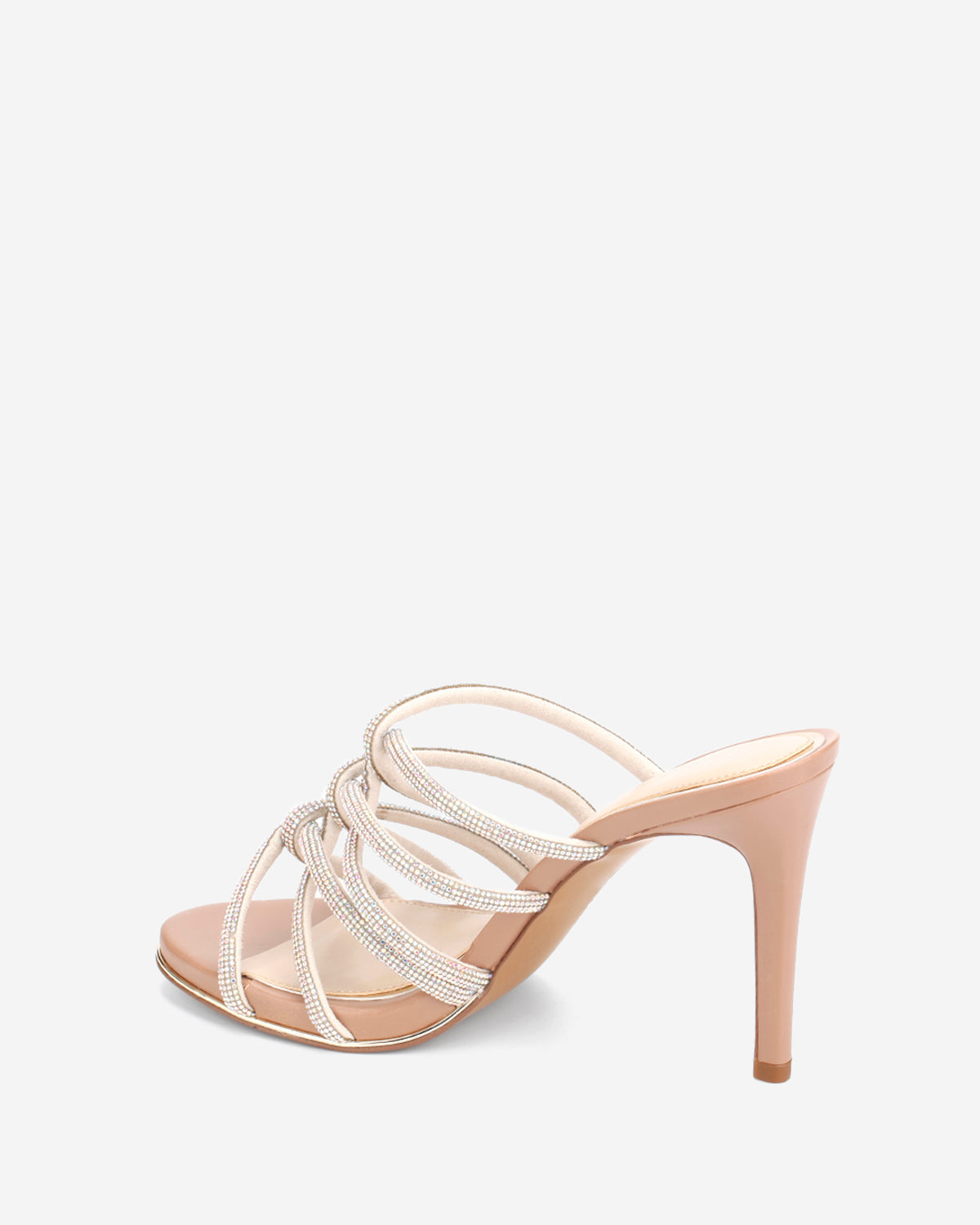 Kenneth Cole Brooke 95 Silver Jeweled Heel – Twisted Strap | Kenneth Cole | SILVER