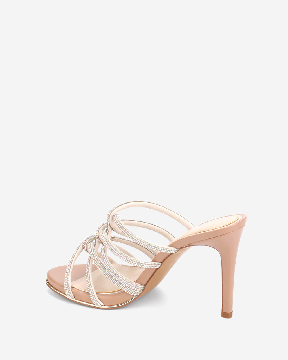 Kenneth Cole Brooke 95 Silver Jeweled Heel – Twisted Strap | Kenneth Cole | SILVER