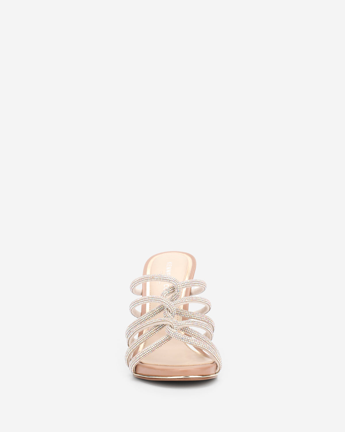 Kenneth Cole Brooke 95 Silver Jeweled Heel – Twisted Strap | Kenneth Cole | SILVER