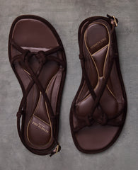 Kenneth Cole Paria Suede Knot Detail Sandal | CHOCOLATE SUEDE