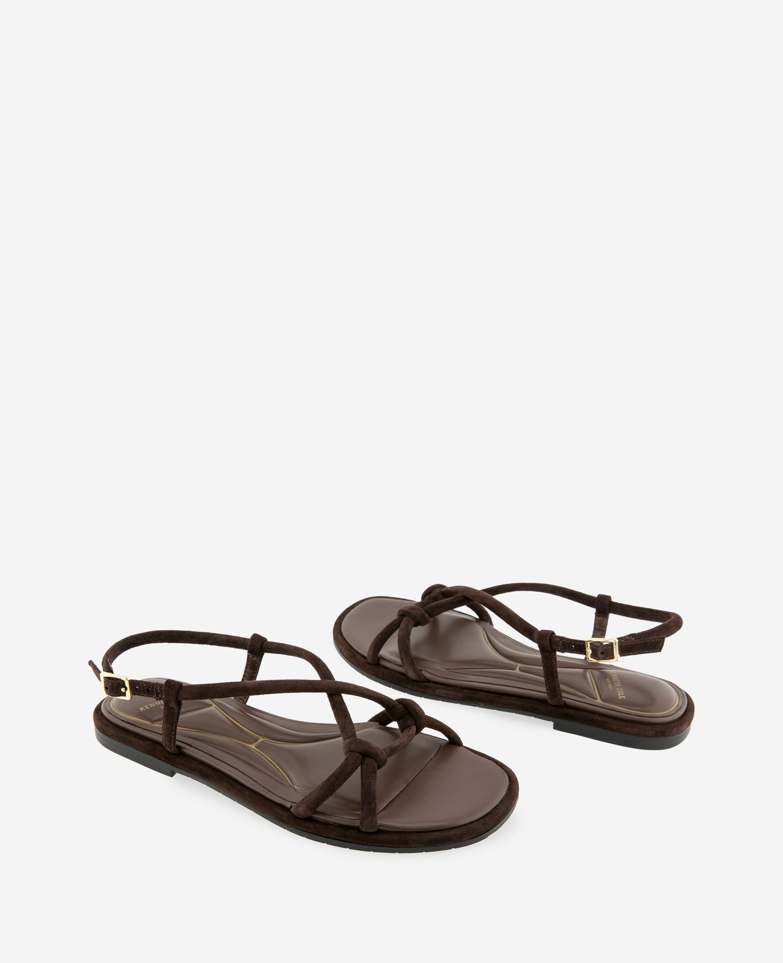 Kenneth Cole Paria Suede Knot Detail Sandal | CHOCOLATE SUEDE