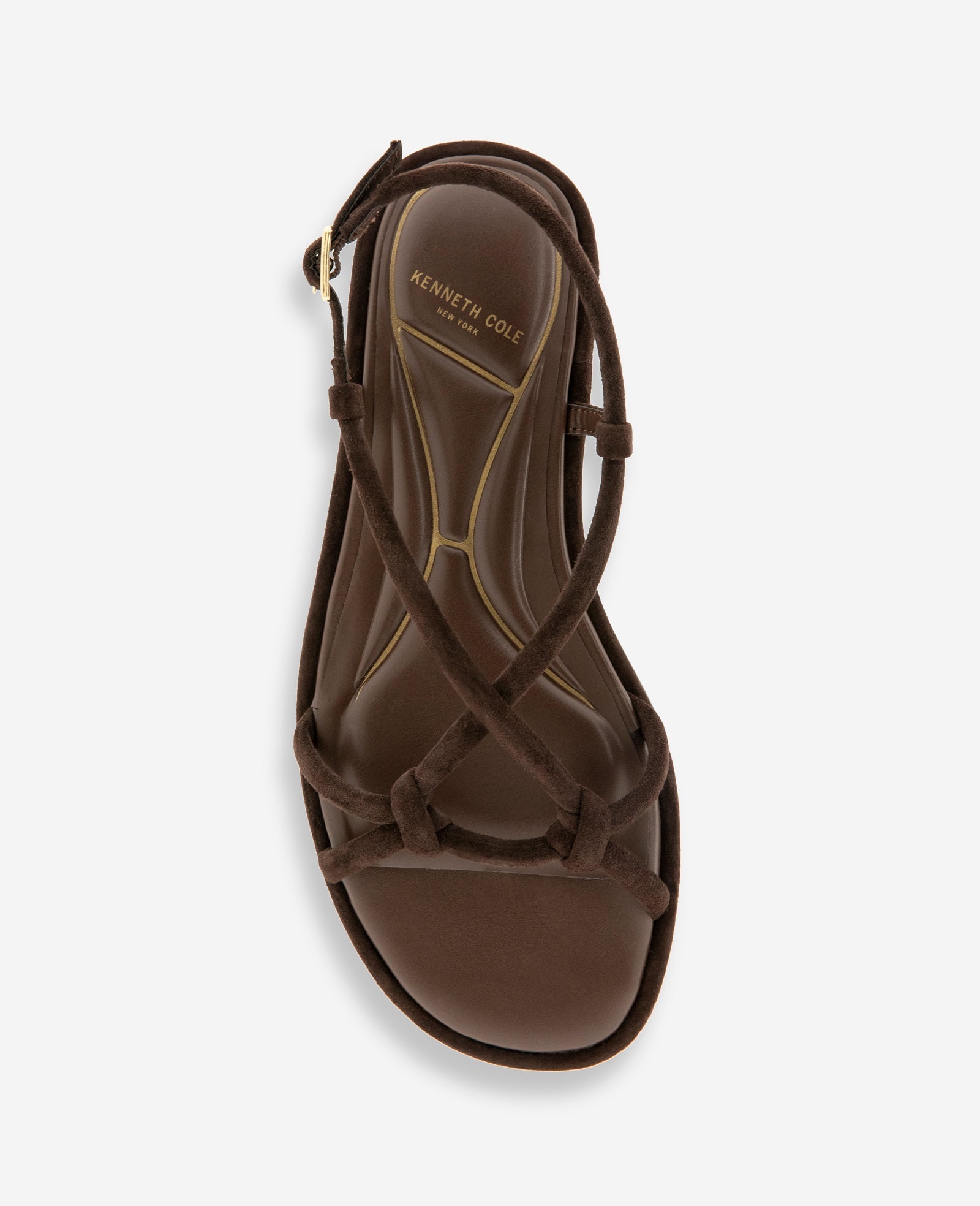 Kenneth Cole Paria Suede Knot Detail Sandal | CHOCOLATE SUEDE
