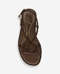 Kenneth Cole Paria Suede Knot Detail Sandal | CHOCOLATE SUEDE